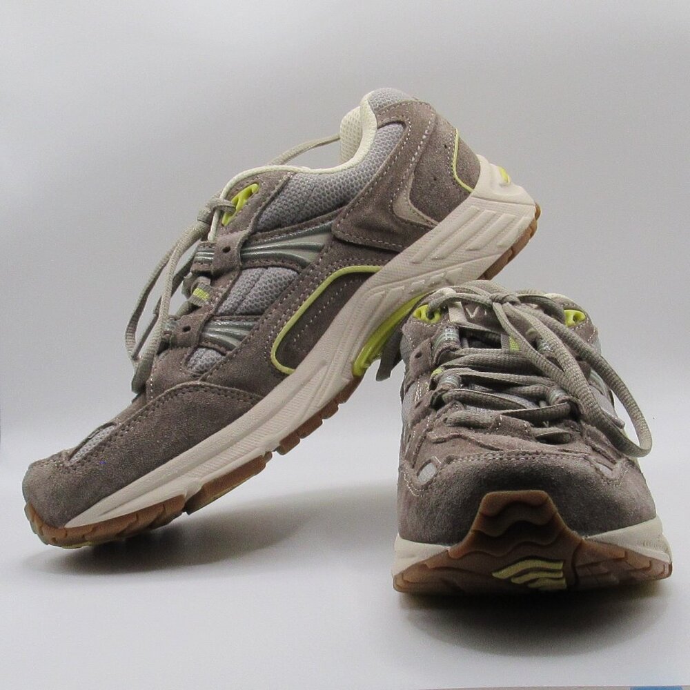 Vionic Gray and Yellow Women's 23 Walk Sneakers Size 7 Excellent Condition